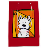 Westie Sunshine KiniArt Gift Bag Medium Cadeauzakje (Achterkant)