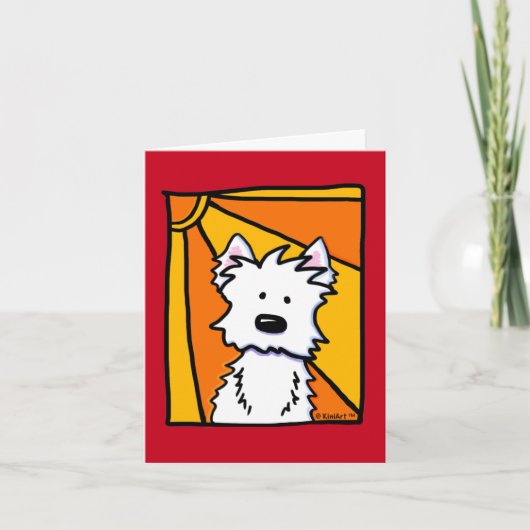 Westie Sunshine Note Kaart (Voorkant)