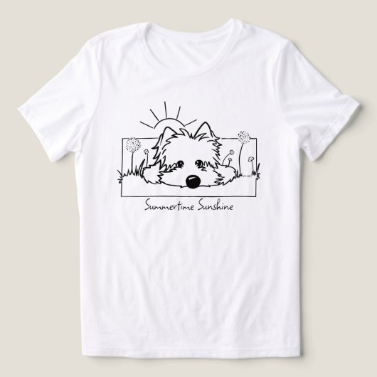 Westie Sunshine T-shirt Tri-Blend Shirt (Design voorkant)