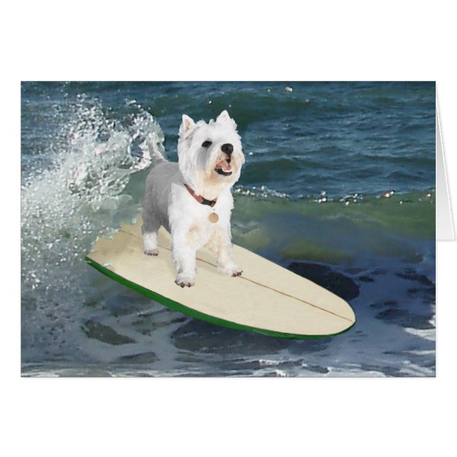 Westie Surfer (Voorkant Horizontaal)