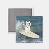 Westie Surfer Magneet (Voorkant / Achterkant)
