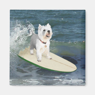 Westie Surfer Magneet