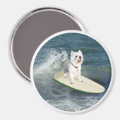 Westie Surfer Magneet (Voorkant / Achterkant)