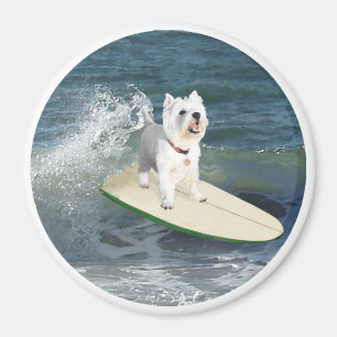 Westie Surfer Magneet