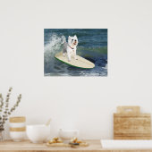 Westie Surfer Poster (Keuken)