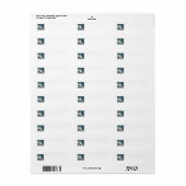 Westie Surfing Retouradreslabel Etiket (Full Sheet)