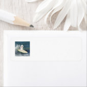 Westie Surfing Return Address Label (Insitu)