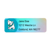 Westie Swash Retour-adreslabel Etiket (Voorkant)