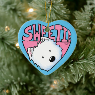Westie Sweetie Keramisch Ornament
