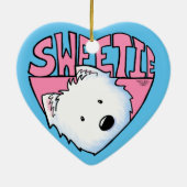 Westie Sweetie Keramisch Ornament (Achterkant)