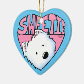 Westie Sweetie Keramisch Ornament (Links)