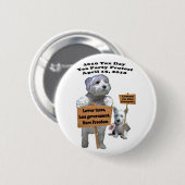 Westie Tax Day Tea Party Protest Button (Voorkant /achterkant)