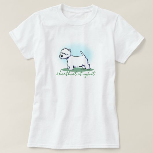 Westie Terrier 100% Katoenen T-Shirt (Design voorkant)