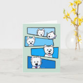 Westie Terrier Fans Thank You  Kaart (Gele Bloem)