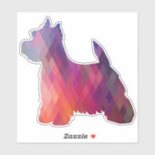 Westie Terrier Geometric Pattern Silhouette Sticker (Vel)