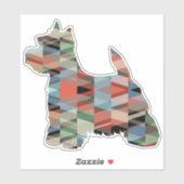 Westie Terrier Geometric Pattern Silhouette Sticker (Vel)