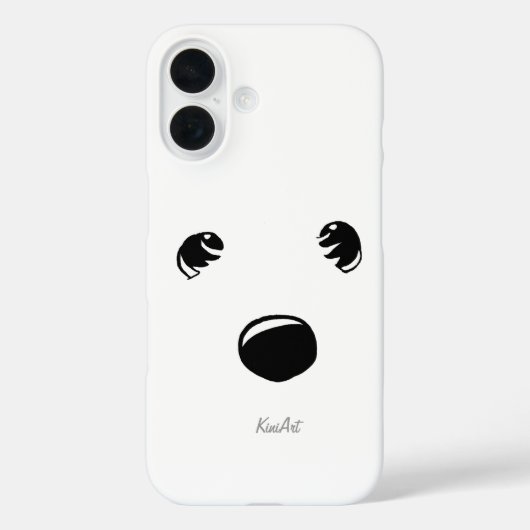 Westie Terrier Gezicht Case-Mate iPhone Case (Achterkant)