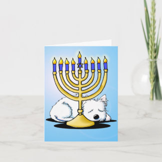 Westie Terrier Hanukkah Kaart