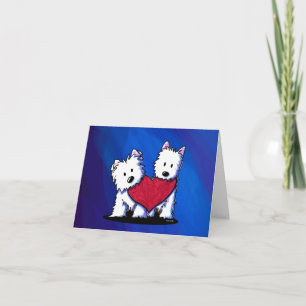 Westie Terrier Heart Duo Kaart