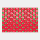 Westie Terriër Hond Silhouette Groen Vrolijke Wolk Inpakpapier Vel (Voorkant)