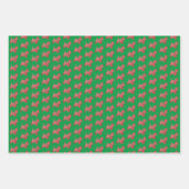 Westie Terriër Hond Silhouette Groen Vrolijke Wolk Inpakpapier Vel (Voorkant 3)