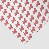 Westie Terrier Kersthond Silhouette Wit Tissuepapier (Detail)