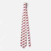 Westie Terrier Kersthond Silhouette Witte Hals Stropdas (Voorkant)