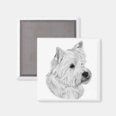 Westie Terrier Magnet (Voorkant / Achterkant)