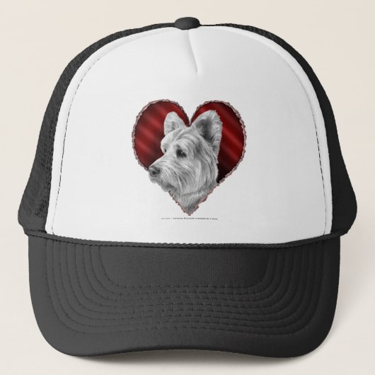 Westie Terrier met hart Trucker Pet (Voorkant)