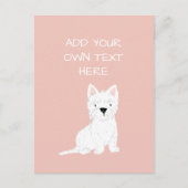 Westie Terrier Personalized Dog Name Briefkaart (Voorkant)