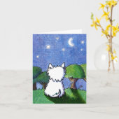 Westie Terriër Pet Loss Sympathie Kaart (Gele Bloem)