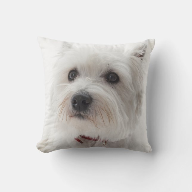 Westie Terrier Pup Pyjamahoofd Kussen Home Decor (Voorkant)