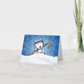 Westie Terrier Shepherd Christmas Note Card Bedankkaart (Voorkant)