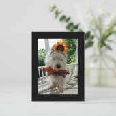 Westie Thanksgiving Turkey Bowtie Feestdagenkaart (Staand voorkant)