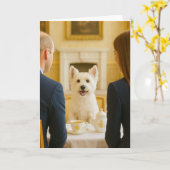 Westie Theetijd met de Royals Kaart (Gele Bloem)