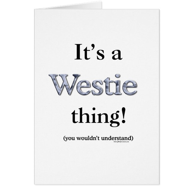 Westie Thing (Voorkant)