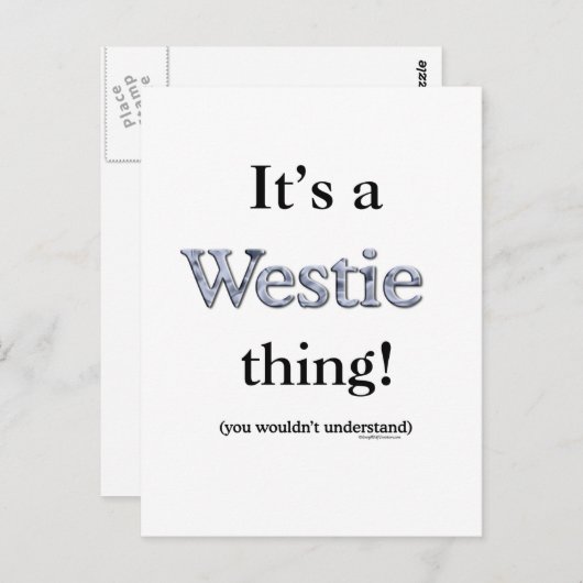 Westie Thing Briefkaart (Voorkant / Achterkant)