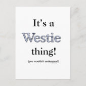 Westie Thing Briefkaart (Voorkant)