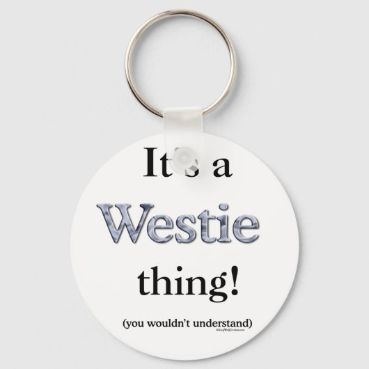 Westie Thing Sleutelhanger (Voorkant)