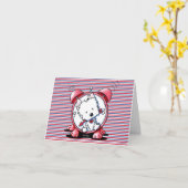 Westie Time KiniArt Kaart (Gele Bloem)