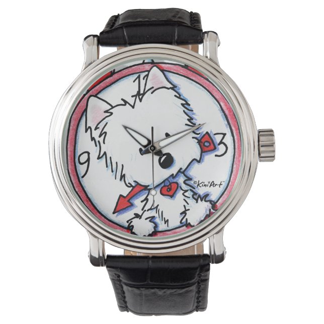 Westie Time Polshorloge Horloge (Voorkant)