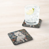 Westie Tuinwandtapijt in William Morris Style Bier Onderzetter (Rechterzijde)
