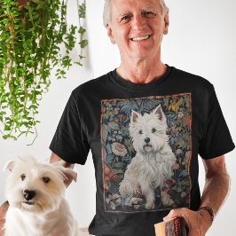 Westie Tuinwandtapijt in William Morris Style T-shirt