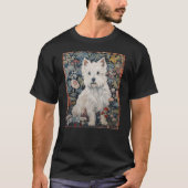 Westie Tuinwandtapijt in William Morris Style T-shirt (Voorkant)