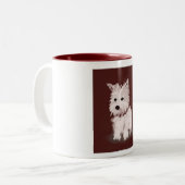 Westie Tweekleurige Koffiemok (Voorkant links)