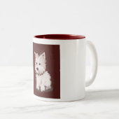 Westie Tweekleurige Koffiemok (Voorkant rechts)