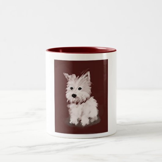 Westie Tweekleurige Koffiemok (Center)