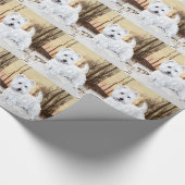 Westie Twilight Sneeuw Cadeaupapier (Hoek)