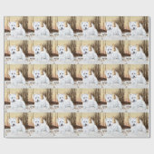 Westie Twilight Sneeuw Cadeaupapier (Vlak)