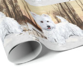 Westie Twilight Sneeuw Cadeaupapier (Rol Hoek)